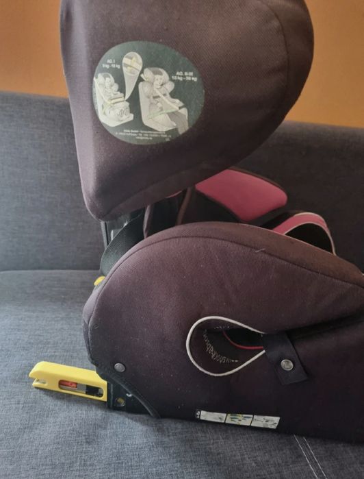 Fotelik samochodowy IsoFix 15-36 kg różowy Kiddy czarny