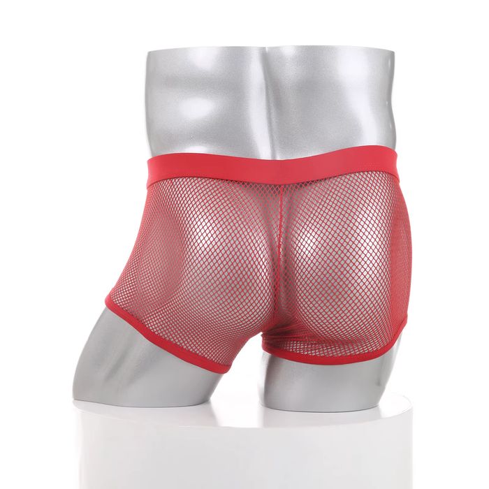 Sexowne Męskie Przeźroczyste Bokserki z Siateczki - 3XL