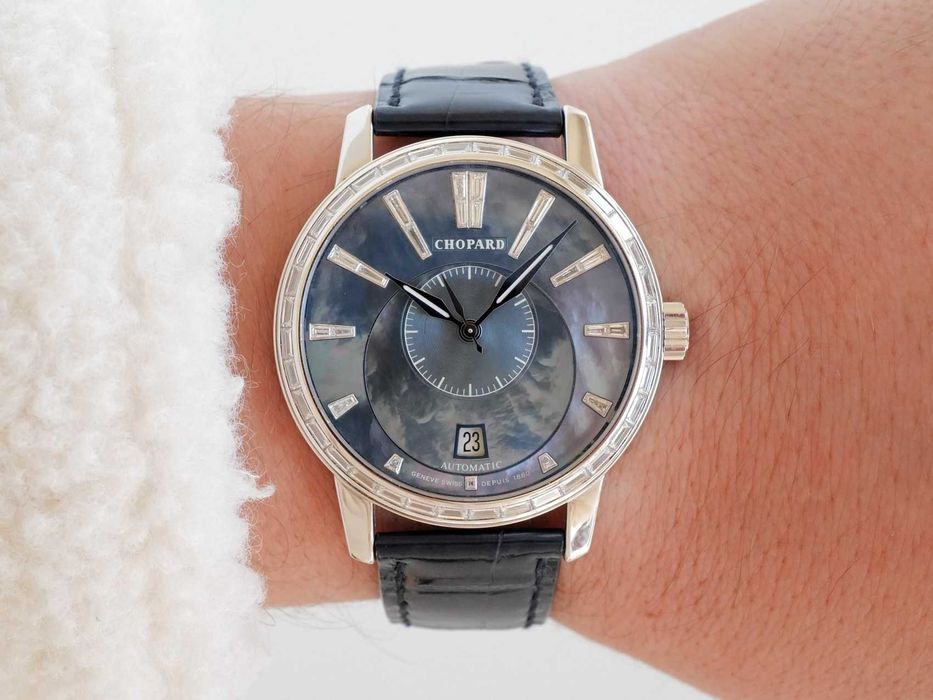 Chopard L.U.C Twin 18K White Gold Baguette Diamonds