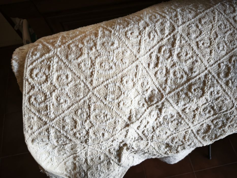 Manta feita em tear manual em algodão