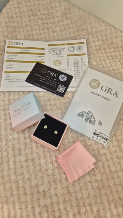 Сережки гвоздики серьги муассанит серебро 925 серебряные срібні