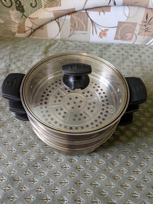 Пароварка RONDELL трехуровневая 10,8 л для всех плит.