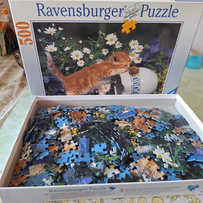 Ravensburger Puzzle z kotkiem (500 kawałków) - 10 zł