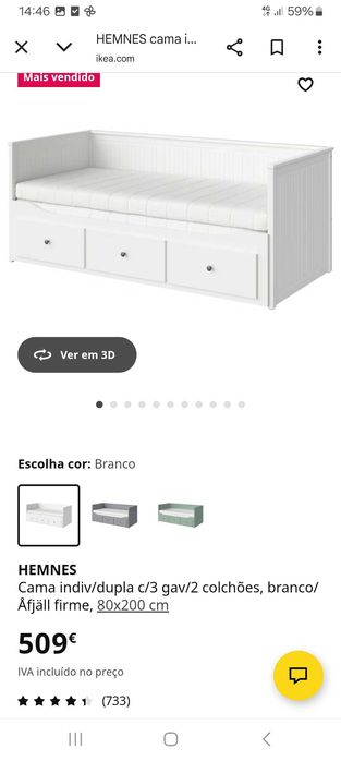 Cama solteiro ikea