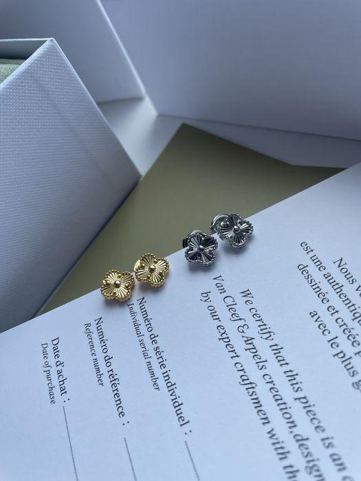 Сережки в стиле Van Cleef Ван Клиф винтажные