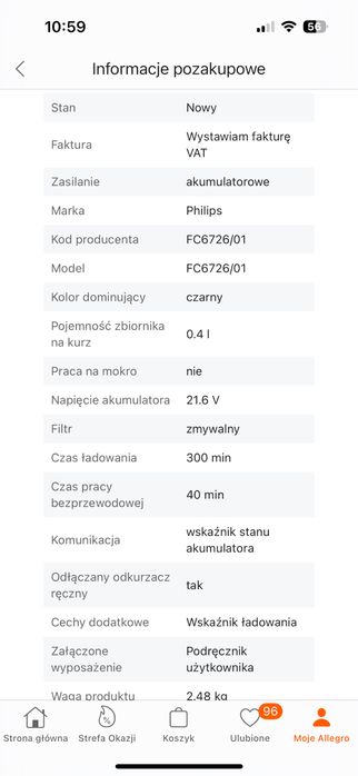 Philips speedpro lampka jak dyson  odkurzacz akumulator reczny 2w1