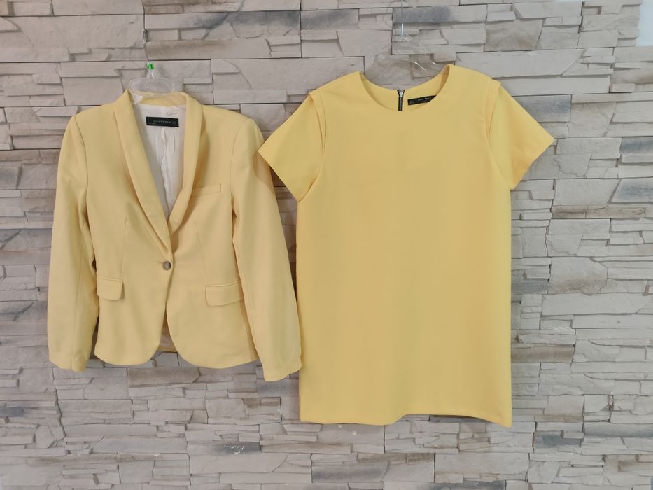 Elegancki komplet sukienka oraz marynarka Zara