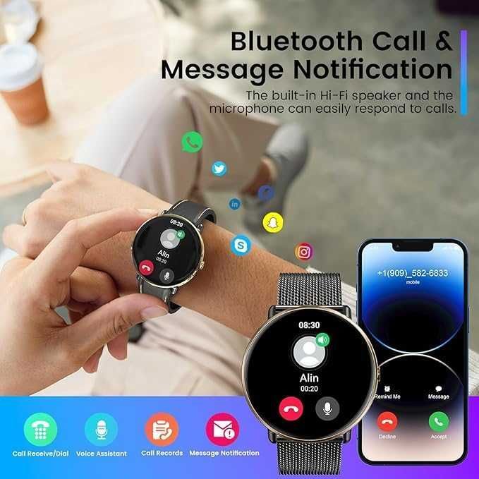 Smartwatch Fitness CatShin Android iOS AMOLED 1,43 HD DAMSKI Sportowy