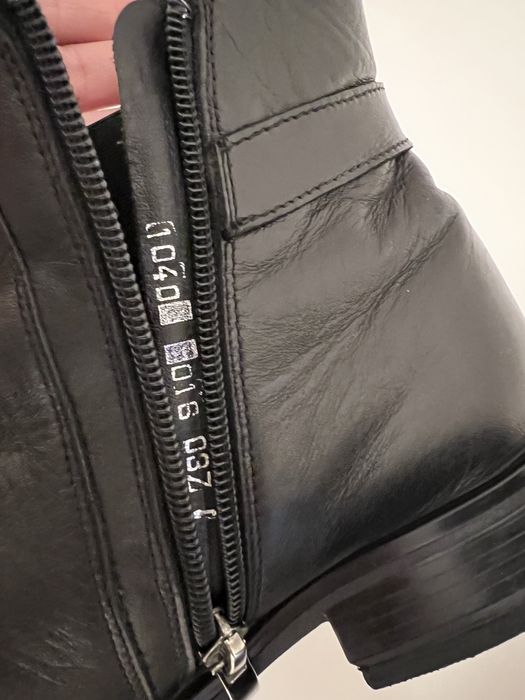 Czarne sztyblety botki skóra naturalna skórzane 37