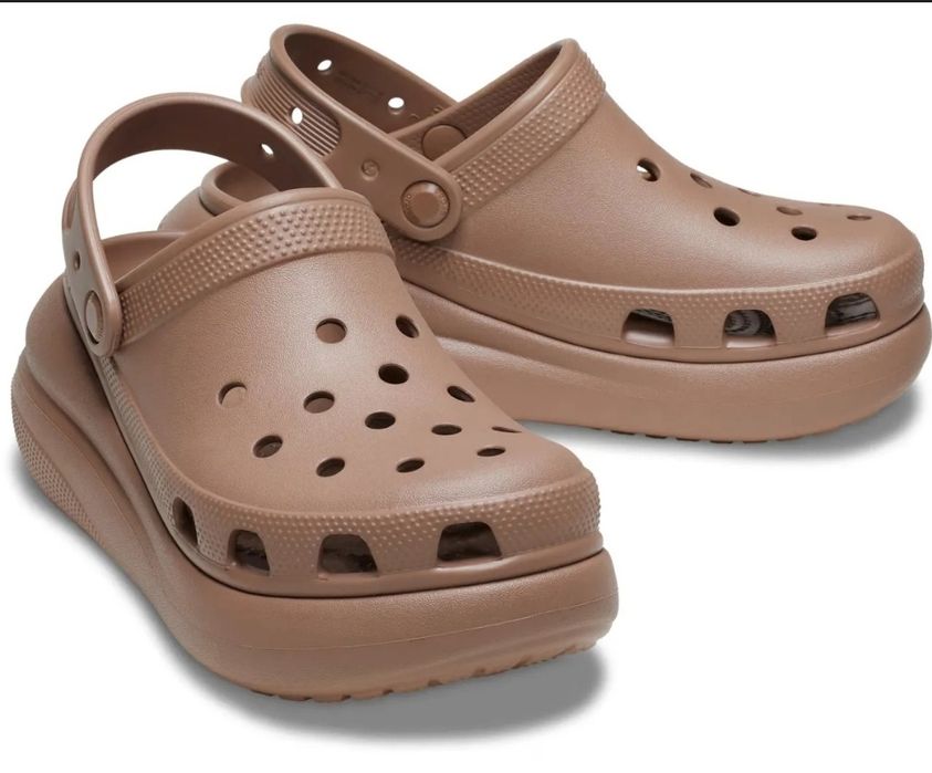Crocs crush dark cherry latte оригінал крокс платформа