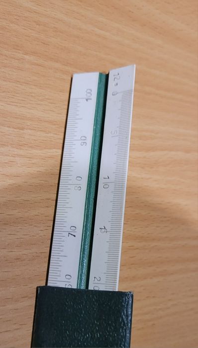 Linijka w pudełku PRL