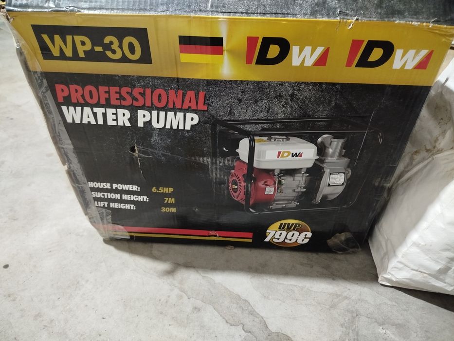 Bomba de água grande caudal 4 T a gasolina