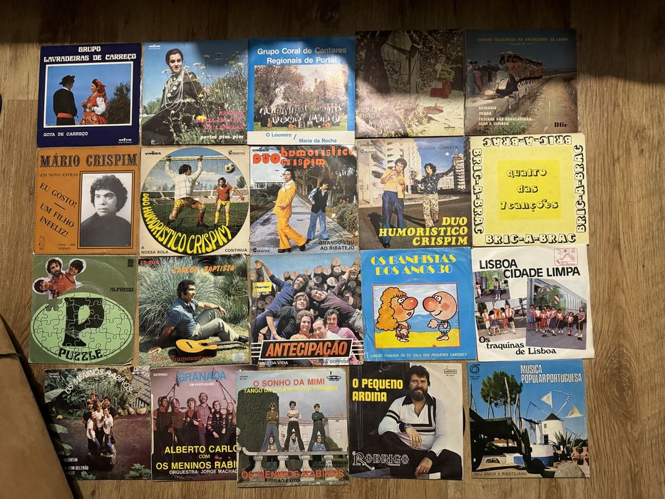 70 discos de vinil 45RPM - musica portuguesa