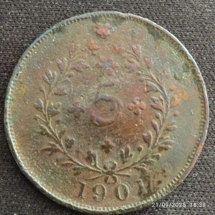 6 Moedas de 5 e 10 Reis 1754 a 1901