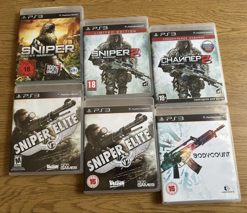 Sony PS3: Метро Луч Надежды, Painkiller Wolfenstein Quake Doom Mass Effect, Deus Ex Resistance Killzone Saboteur Battlefield Red Faction, Sniper