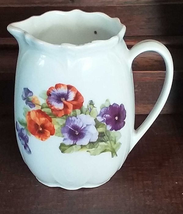 Mlecznik dzbanek bratki porcelanowy Victoria Czechosłowacja