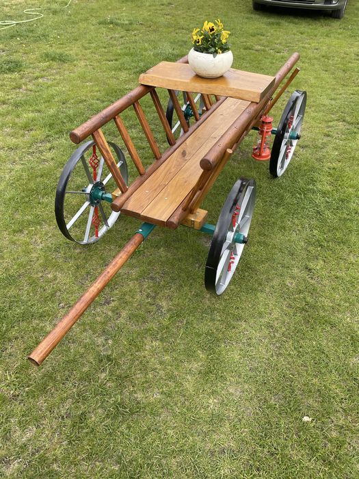 Wóz ogrodowy dębowy