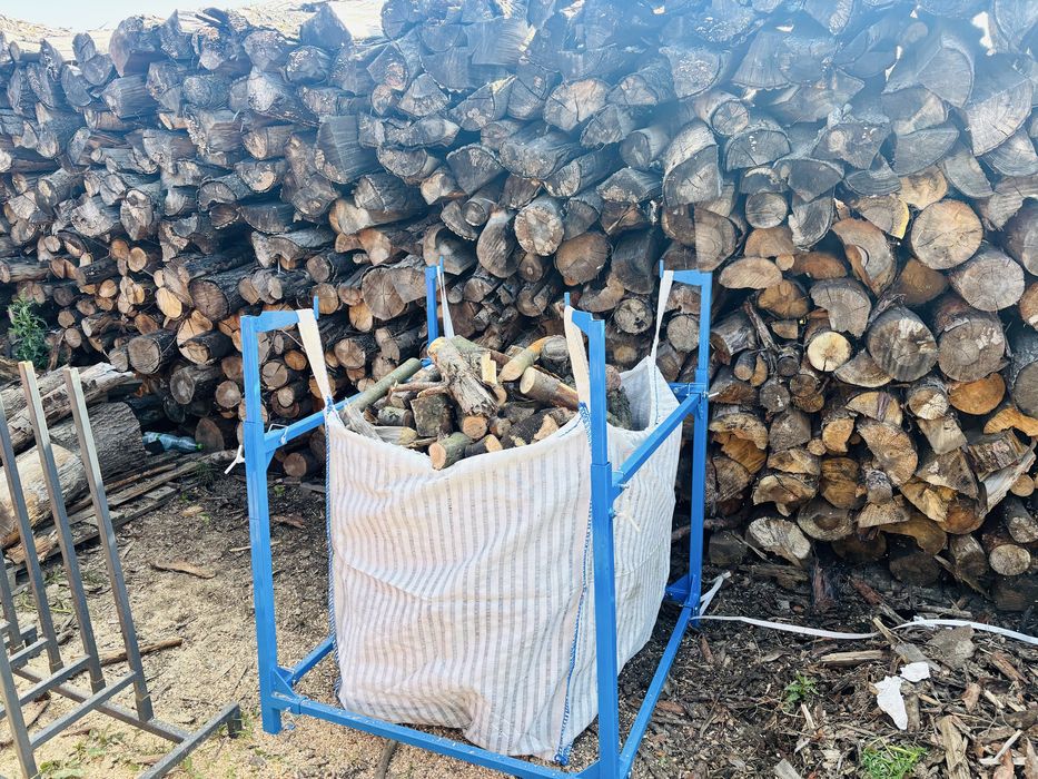 Stojak na big bag worki drewno gruz zborze pakowanie materiałów sypkich