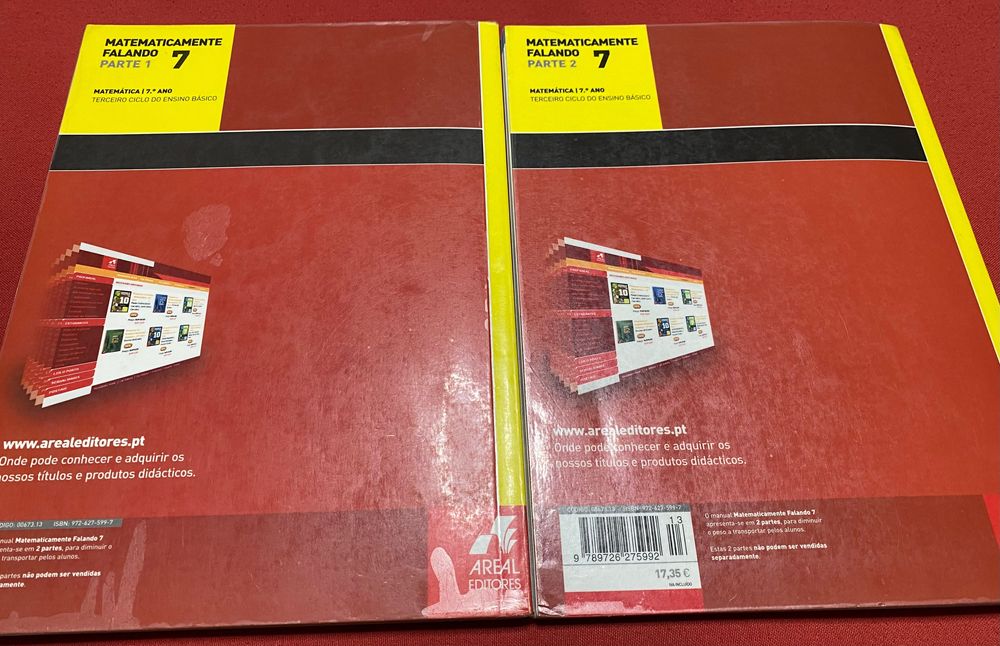 Manuais de Matemática do 7.º ano