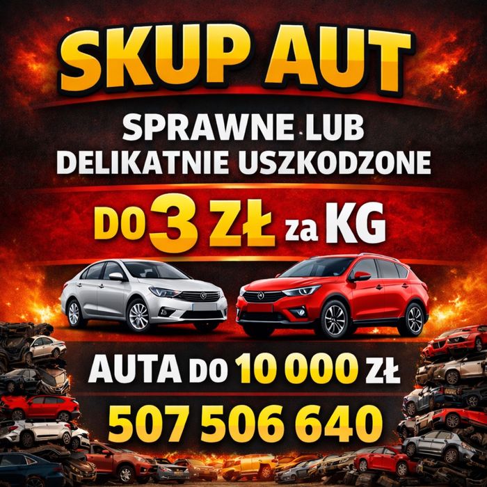 Skup Aut SPRAWNE Zadbane ZŁOMOWANIE Skutery Kempingi Motocykle
