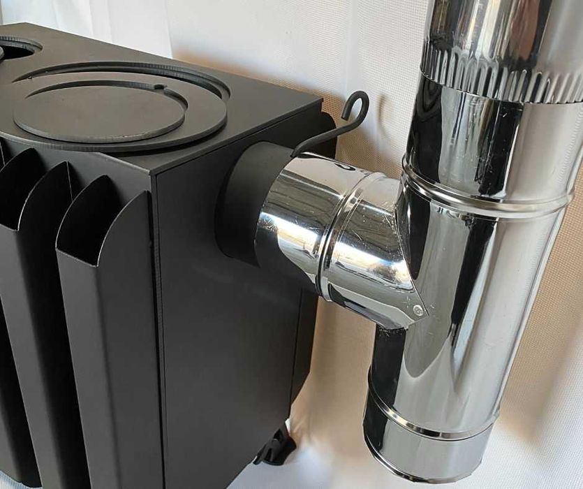 Буржуйка для Дому Дачі в Гараж з конфорками, тривалого горіння, 4мм