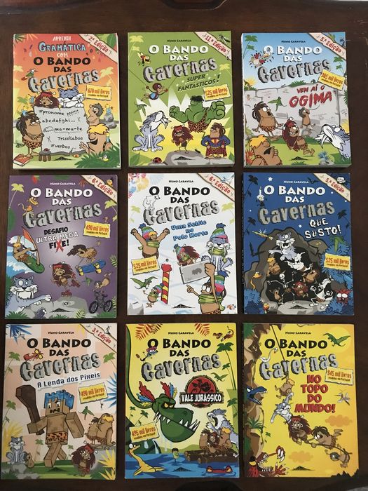 O Bando das Cavernas volume 5, 12, 15, 16, 19, 22, 25, 37 e gramática