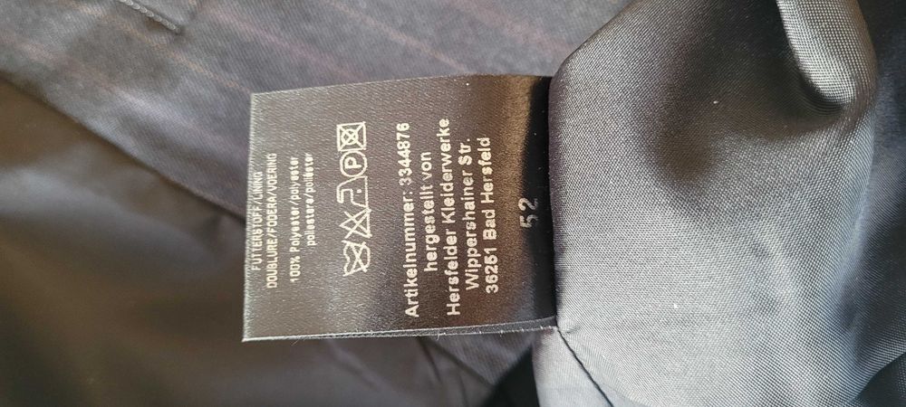 Szara ciemna  kamizelka garniturowa  wełna regulowana,roz 52(L)