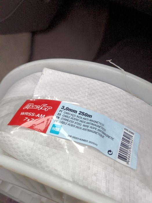 Cabo aço inox novo