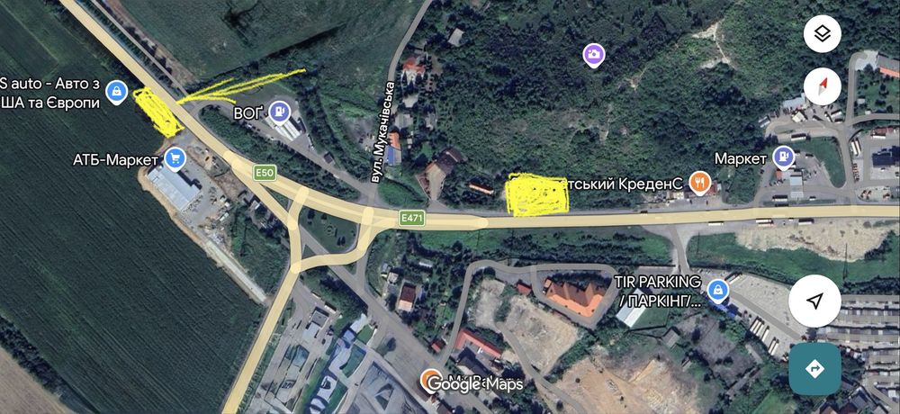 Комерційна земельна ділянка траса Киів - Ужгород