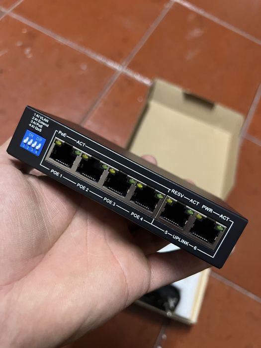 Switch 6 portas PoE