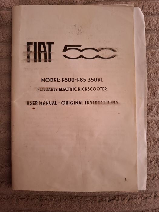 Hulajnoga elektryczna fiat 500