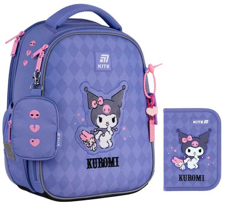 Рюкзак+ пенал шкільний каркасний Kite Education Kuromi