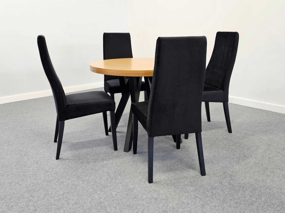 Krzesło ROMA welurowe tapicerowane nowoczesne glamour