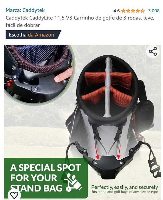 Carrinho de golf NOVO Caddy Tec