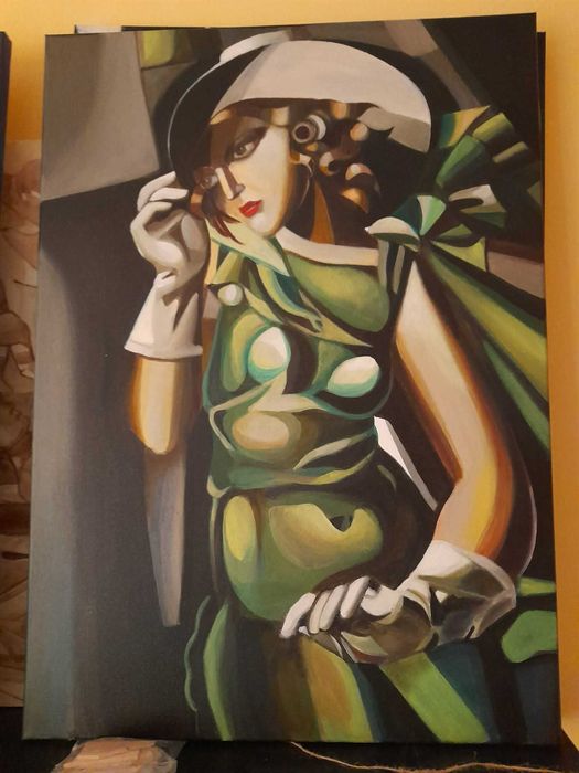 Sprzedam obraz- Tamara Lempicka - Kobieta w kapeluszu