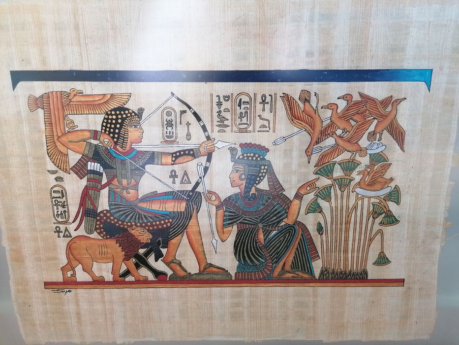 Quadro a imitar papiro