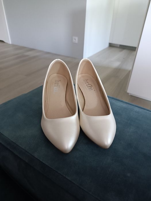 Perłowe ślubne szpilki LIVIA IVORY