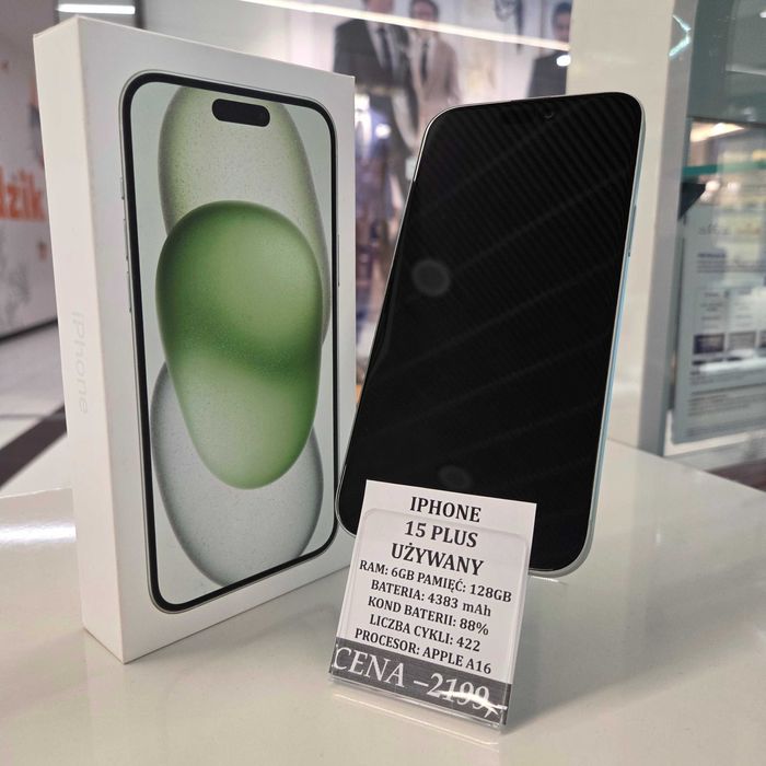 iPhone 15 PLUS 128GB Bat. 88% Topcase Vivo *Raty 0%