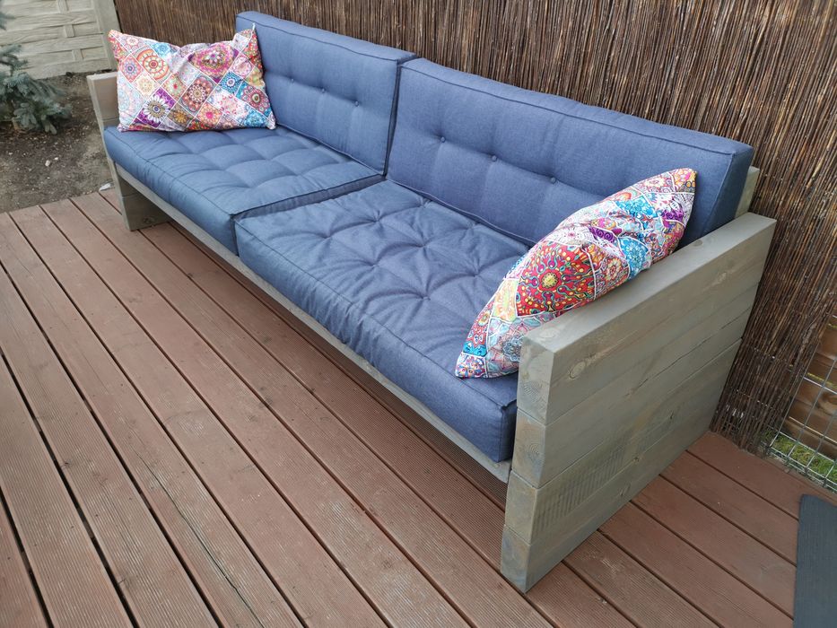 Nowoczesna Kanapa ogrodowa, 240cm, meble ogrodowe, drewniane, sofa.