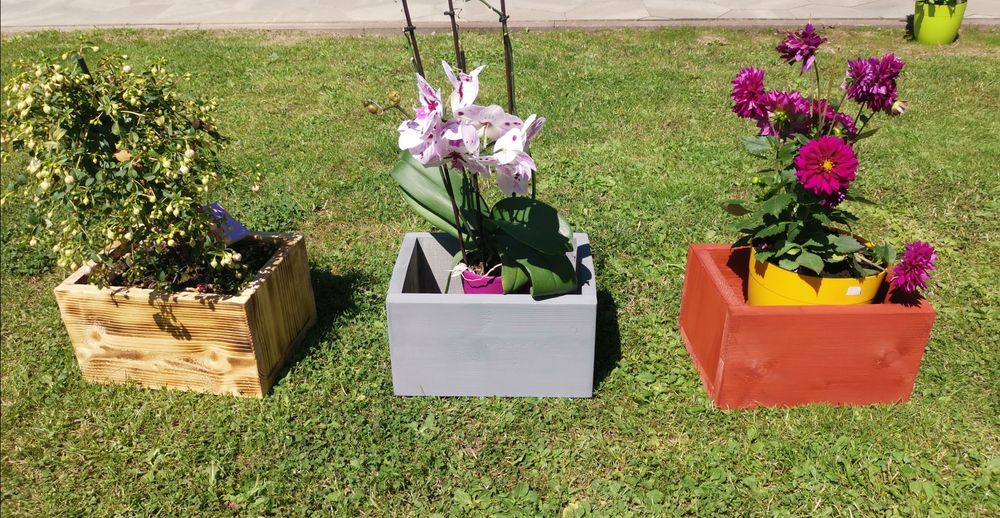 Doniczka Donica drewniana