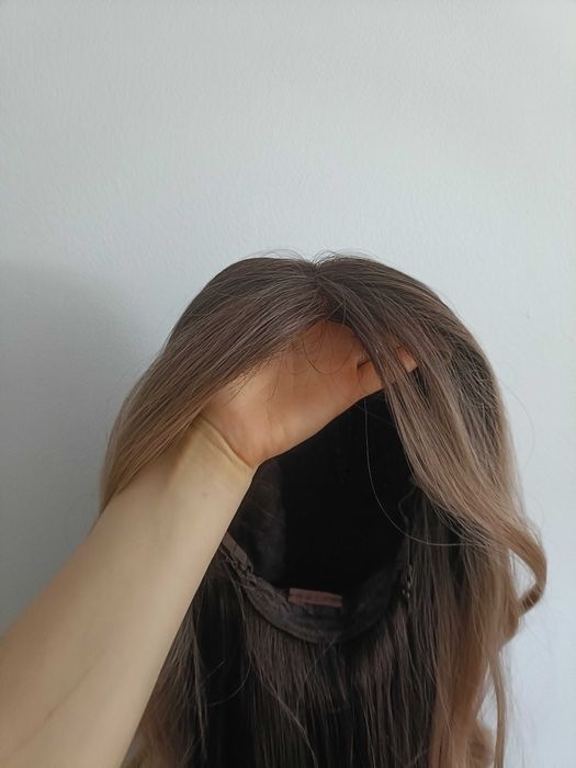 Peruca Lace Nova 70 cm Marrom Castanho caramelo claro