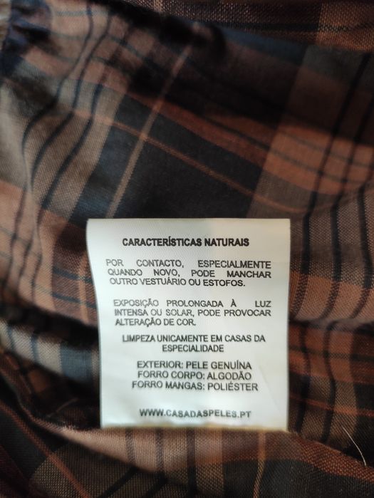 Casaco de pele genuína