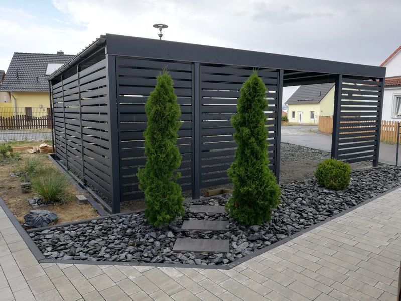 Nowoczesny Carport / Wiata na 2 Auta - Solidne Profile 100x100