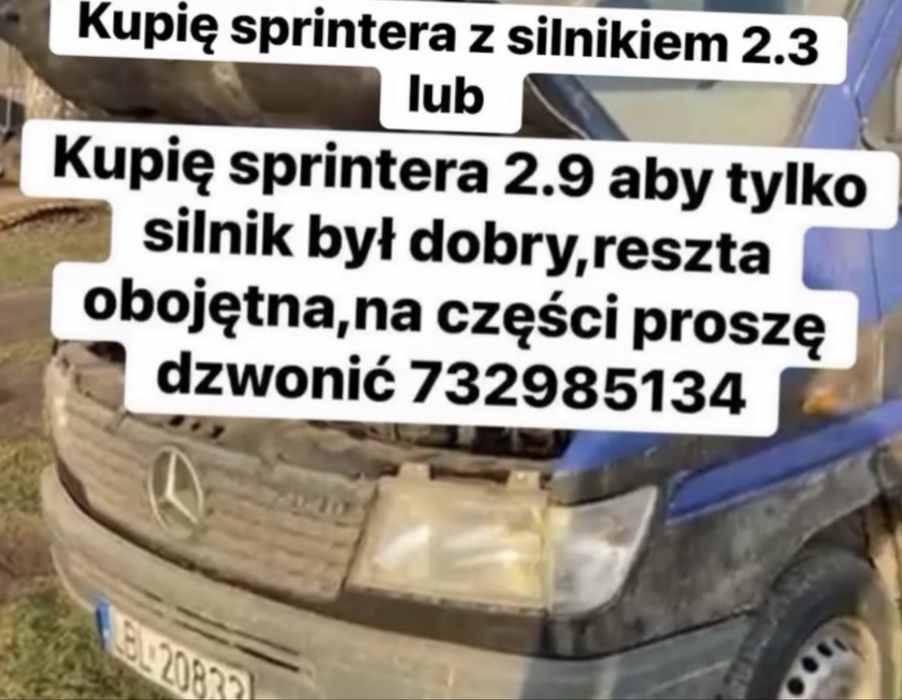 Kupie mercedes sprinter 2.9 lub 2.3 stare auta toyota bmw skup mercedes skup toyota skup bmw