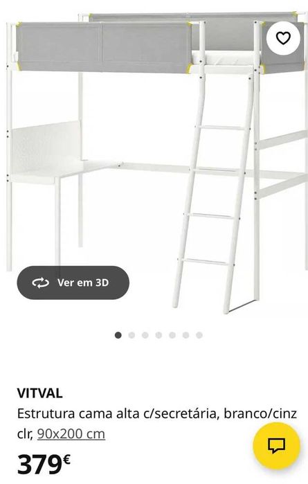 Beliche Ikea com secretaria