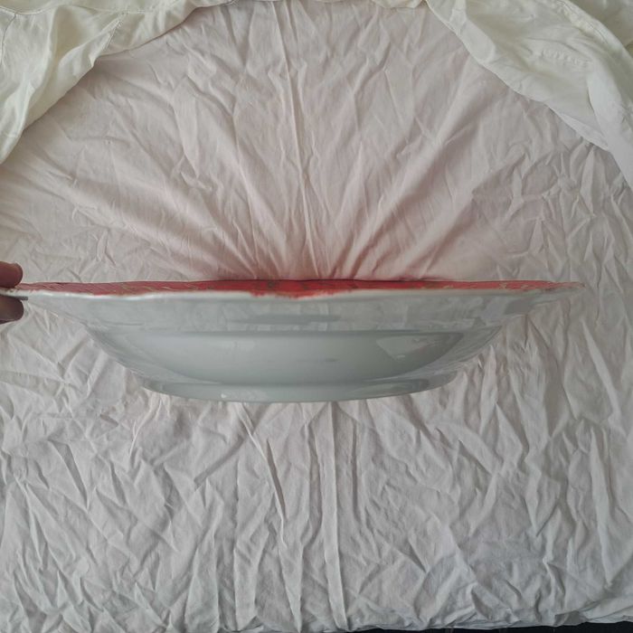 Prato Vista Alegre estilo Satsuma pintado à mão 34cm