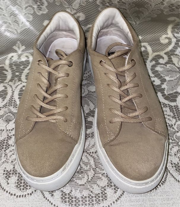 Кеды сникеры женские, замша, кожа-внутри, 38 р-р, 25 см-стелька,