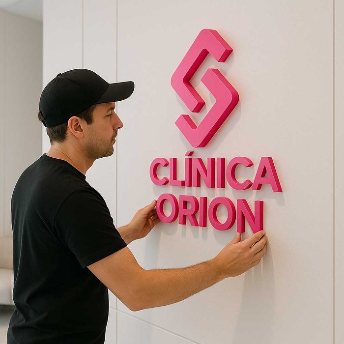 Produção em acrílico, PVC e Vinil