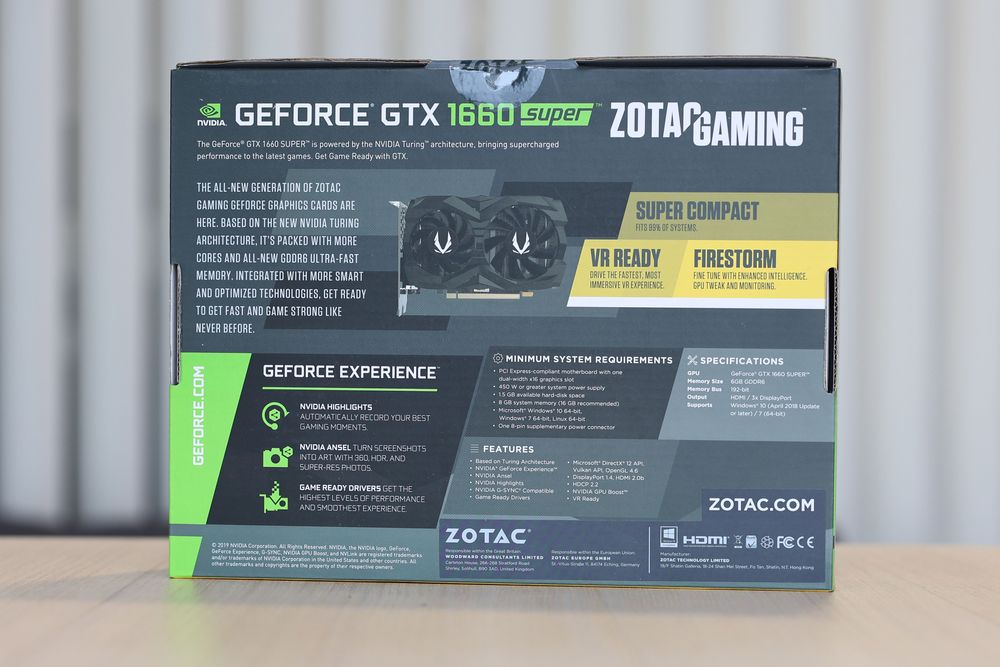 Zotac GTX 1660 Super Gaming (C/GARANTIA)64172179487875124