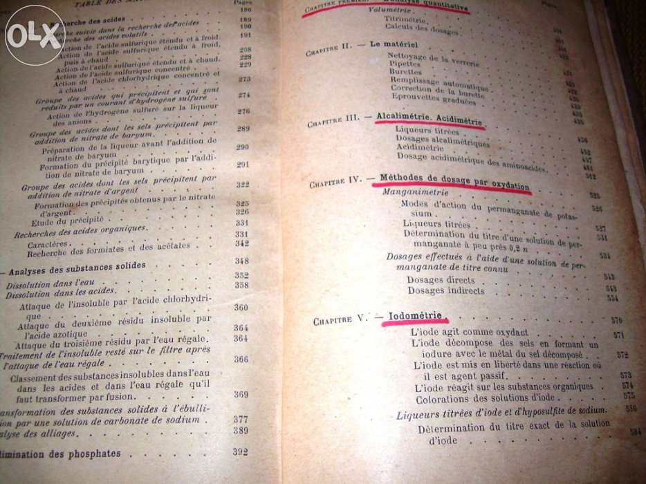 Manuel d´Analyse Chimique Qualitative et Quantitative (1934)